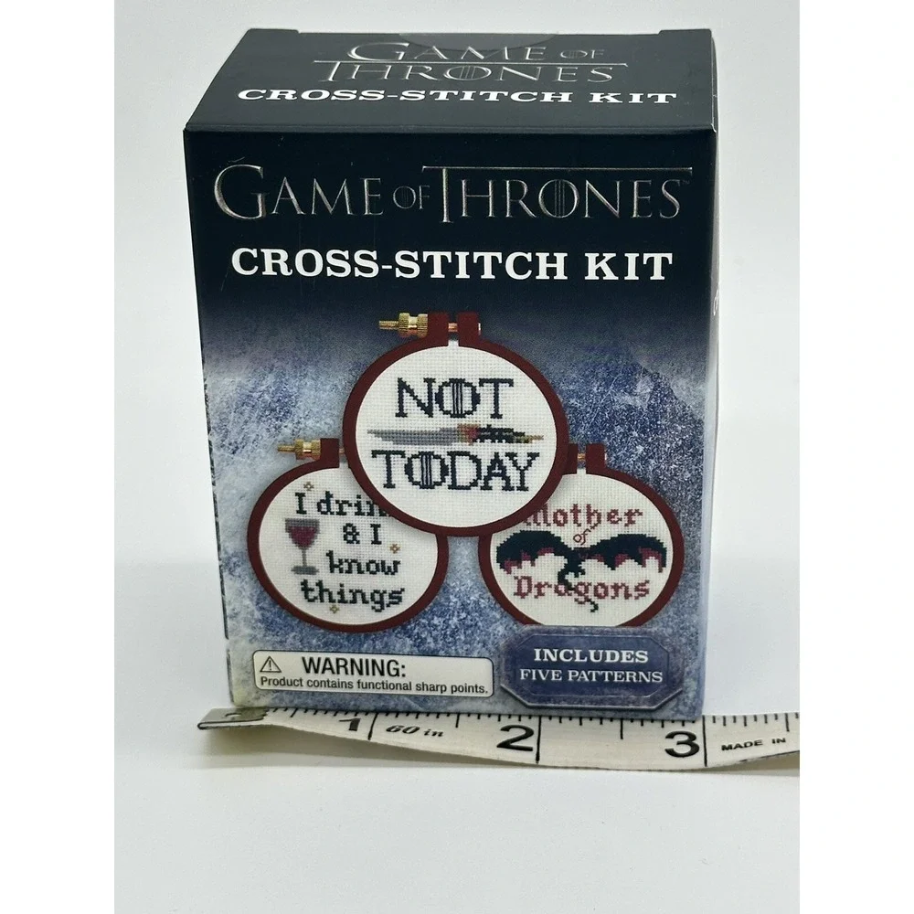 Game of Thrones Cross-Stitch Kit Gift Stocking Stuffer Fan White Elephant NIB